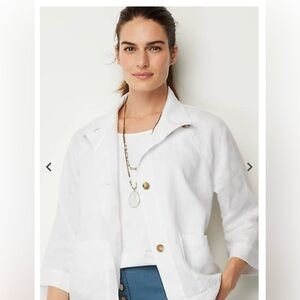 Pure Jill Linen Cropped Jacket